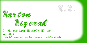 marton mizerak business card