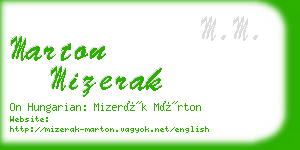 marton mizerak business card